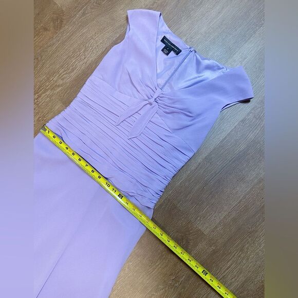 Y2K Mother of the Bride Silk Lavender Ruched Dress Prom Wedding Guest Homecoming - Picture 9 of 10